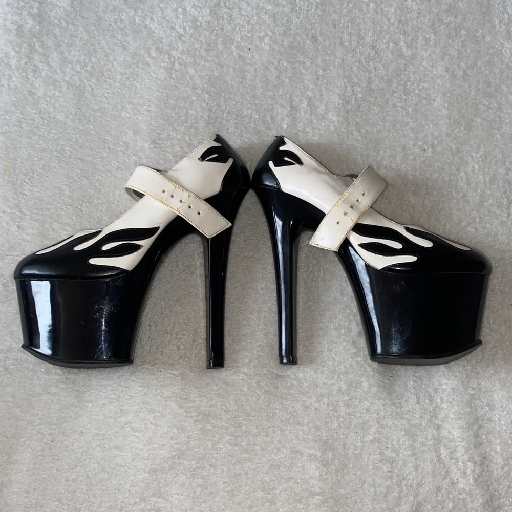 Retro Platform Flame Heels